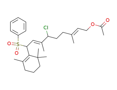 1-acetoxy-6-chloro-3,7-dimethyl-9-(2,6,6-trimethyl-1-cyclohexene-1-yl)-9-phenylsulfonyl-2,7-nonadiene